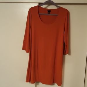 Eileen Fisher Dark Orange/Pumpkin tunic XL